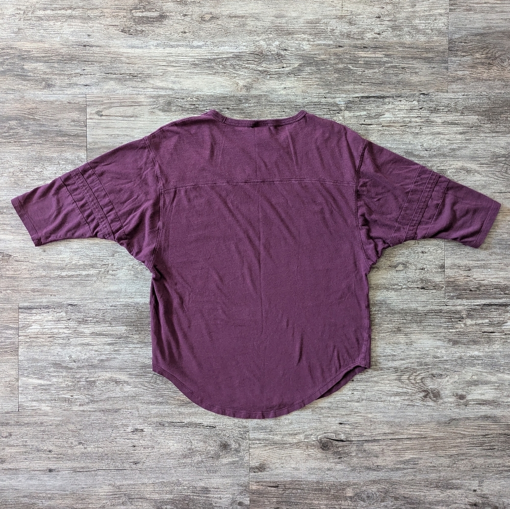 PINK Victoria's Secret - Maroon 3/4 Dolman Sleeve Top Sz XS - Picture 2 of 10